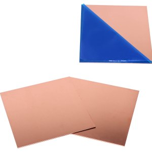 2 láminas de cobre puro, 6 x 6 pulgadas, calibre 18 (0.040 in) de grosor, sin arañazos, película protectora en ambos lados 2 láminas de cobre puro, 6 x 6 pulgadas, calibre 18 (0.040 in) de grosor, sin arañazos, película protectora en ambos lados