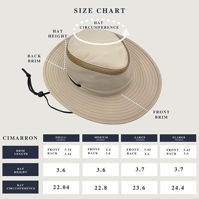KANUT SPORTS Cimarron Safari Sun Hat con ala ancha protección solar sombrero de verano para mujeres y hombres