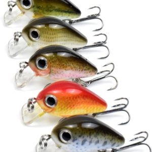 Crank Baits Mini Señuelos de Pesca Kits de Buceo Profundo Flotante Swimbait Duro Señuelo para Bajos, Trucha Lucio de Agua Dulce y Salada Crank Baits Mini Señuelos de Pesca Kits de Buceo Profundo Flotante Swimbait Duro Señuelo para Bajos, Trucha Lucio de Agua Dulce y Salada