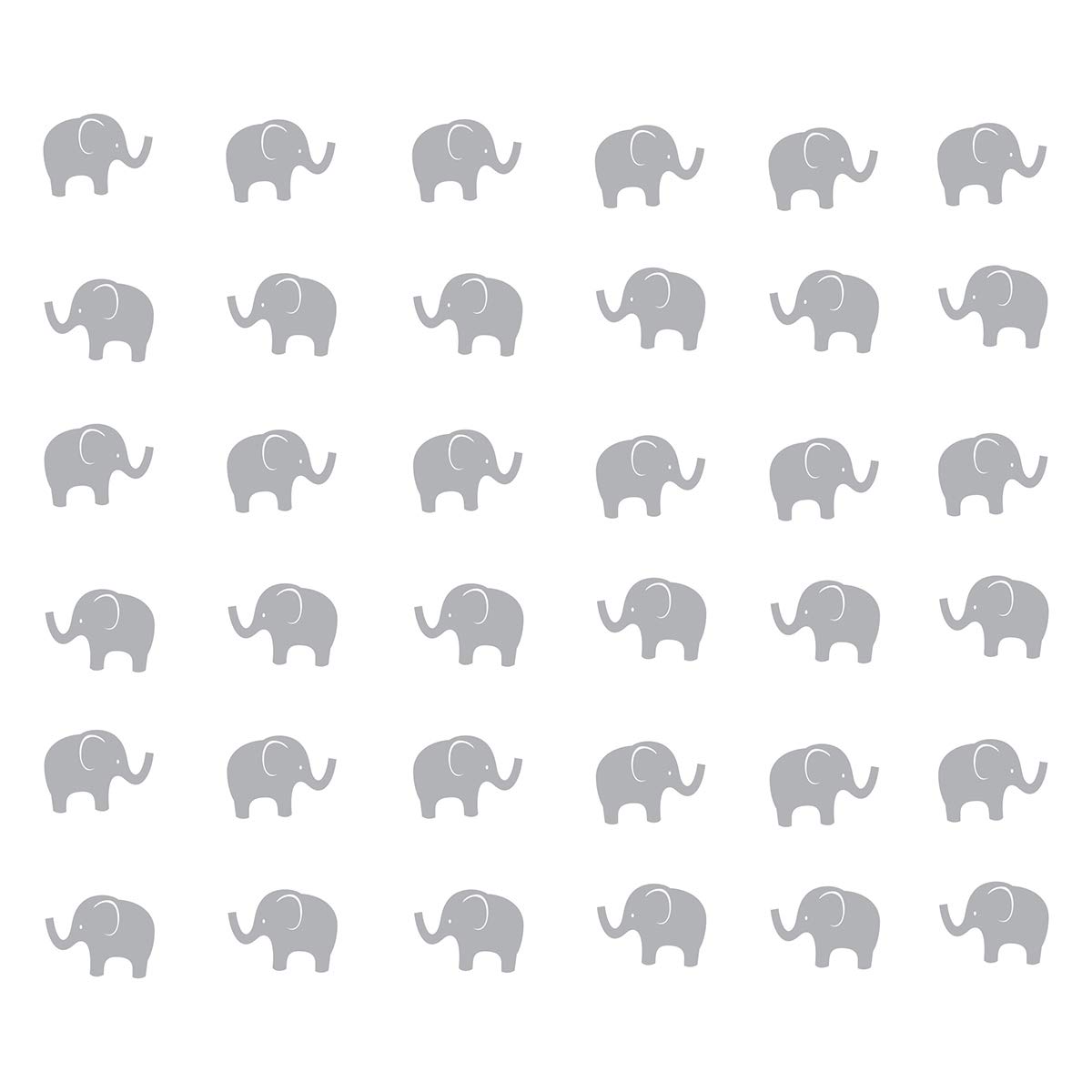 JUEKUI Juego de 48 calcomanías de pared de elefante bebé, elefante del bosque, calcomanías de decoración de pared para dormitorio de niños,