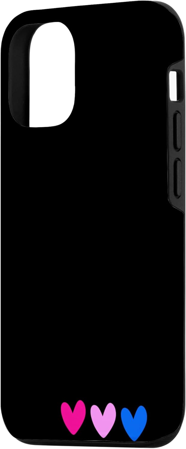 Funda para iPhone 14 Pro Bisexual Orgullo Bandera Corazones Bi Sexual Bi-Sexual Gay LGBTQ