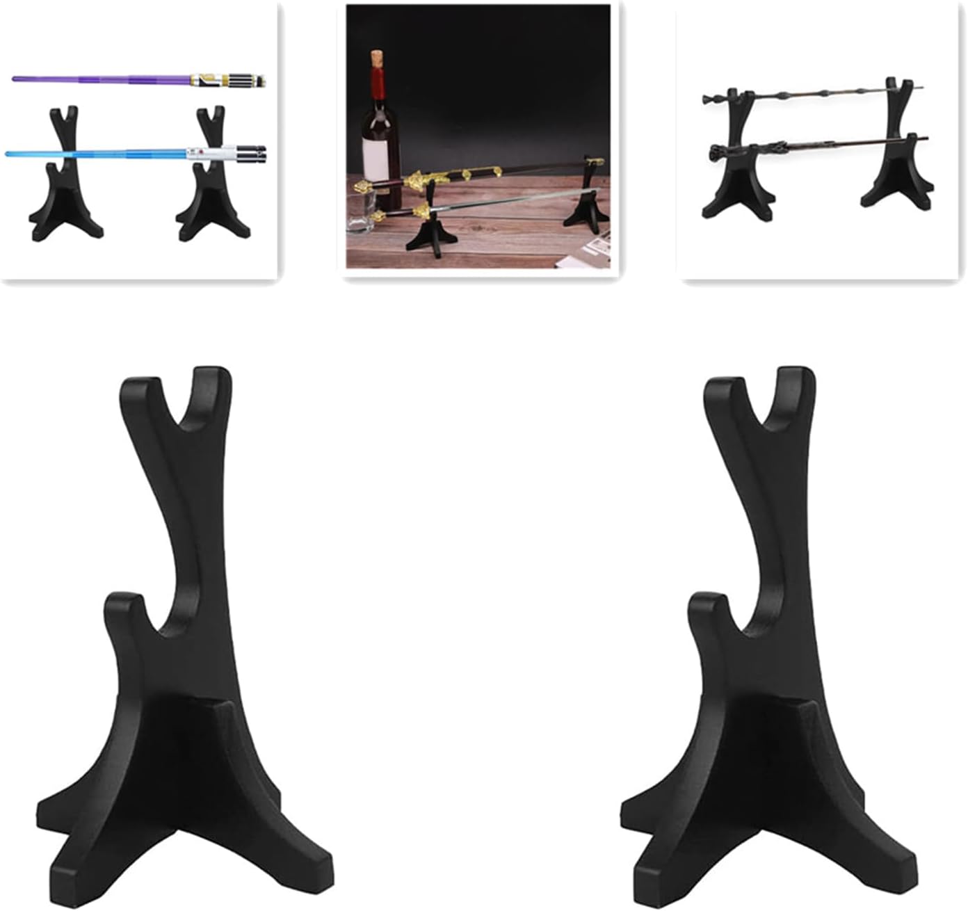 Sword Holder 2 Pcs Acrylic Swords Black Storage Rack Shelf Home Bedroom Living Room Decoration Display Stand Supplies Sword Holder