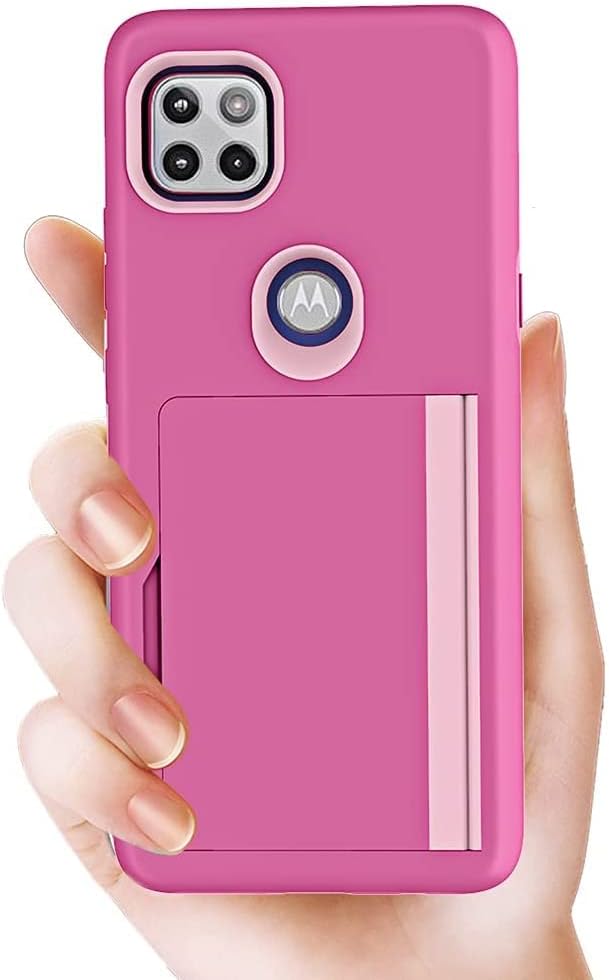 Motorola Moto One 5G Ace Funda con tarjetero, funda protectora híbrida resistente – Negro