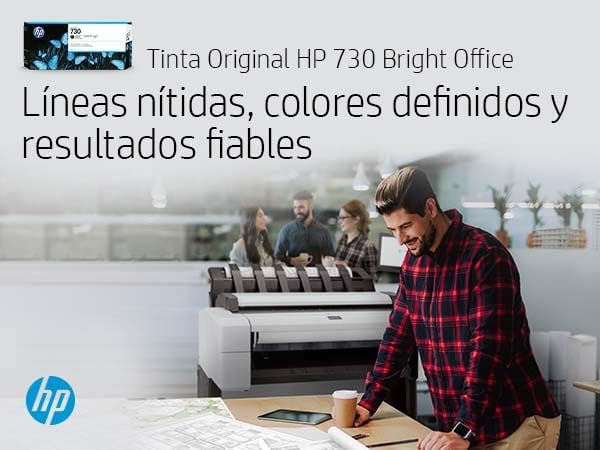 HP Cartucho de tinta gris 730 300-ML