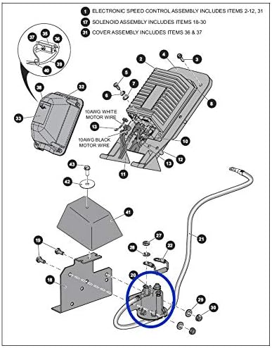 Dr.Acces 48V EZGO TXT solenoide para E-Z-GO TXT 48V carrito de golf solenoide Reemplazar # 612711