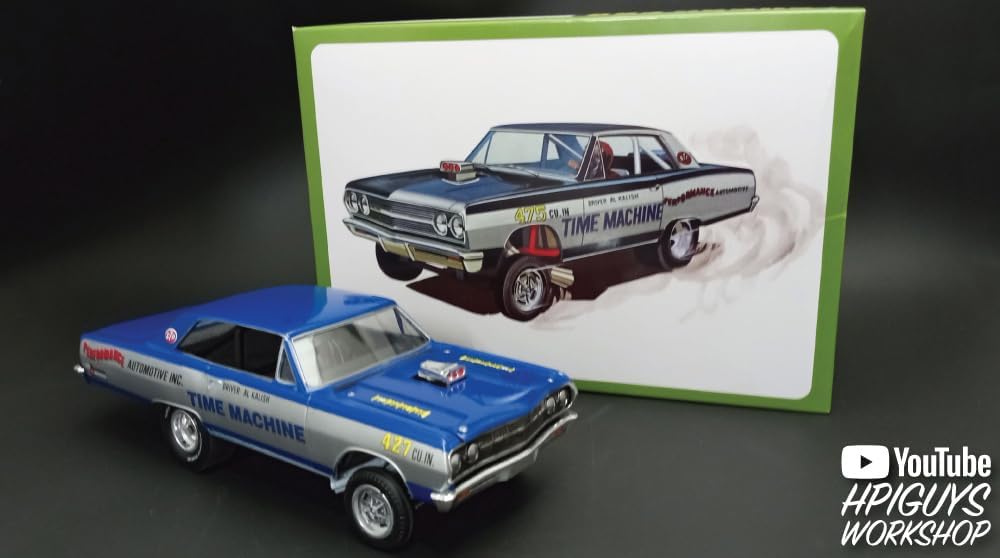 AMT 1965 Chevy Chevelle AWB Time Machine 125 Kit de modelo a escala