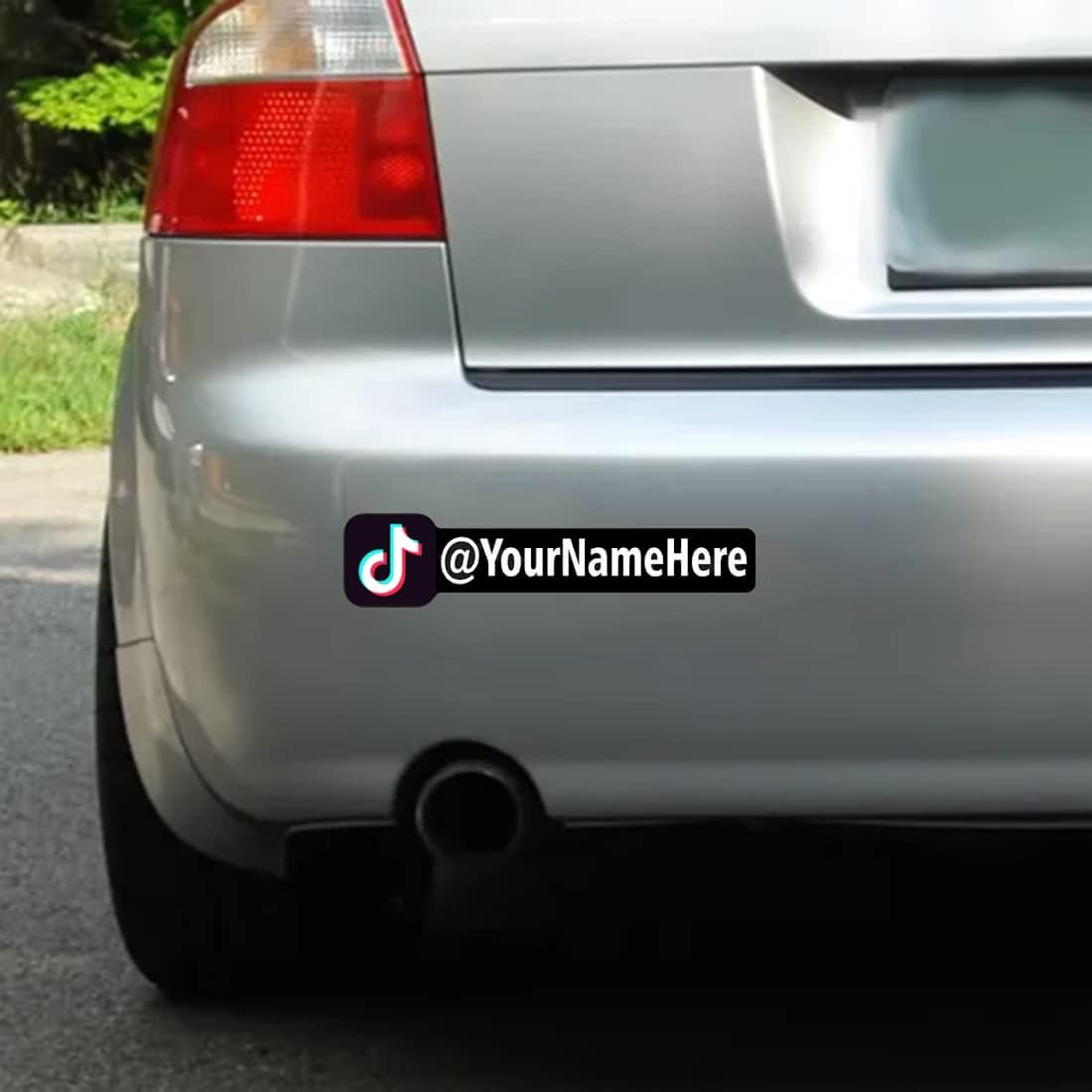 Calcomanías personalizadas de nombre de usuario de redes sociales para InstagramFacebookTiktokYouTubeTwitterSnapchat, vinilo para ventana de