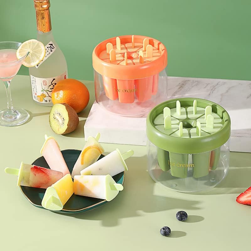 8 moldes para paletas caseras para hacer paletas de helados, moldes para helados de fácil liberación, reutilizables, para hacer paletas de bricolaje