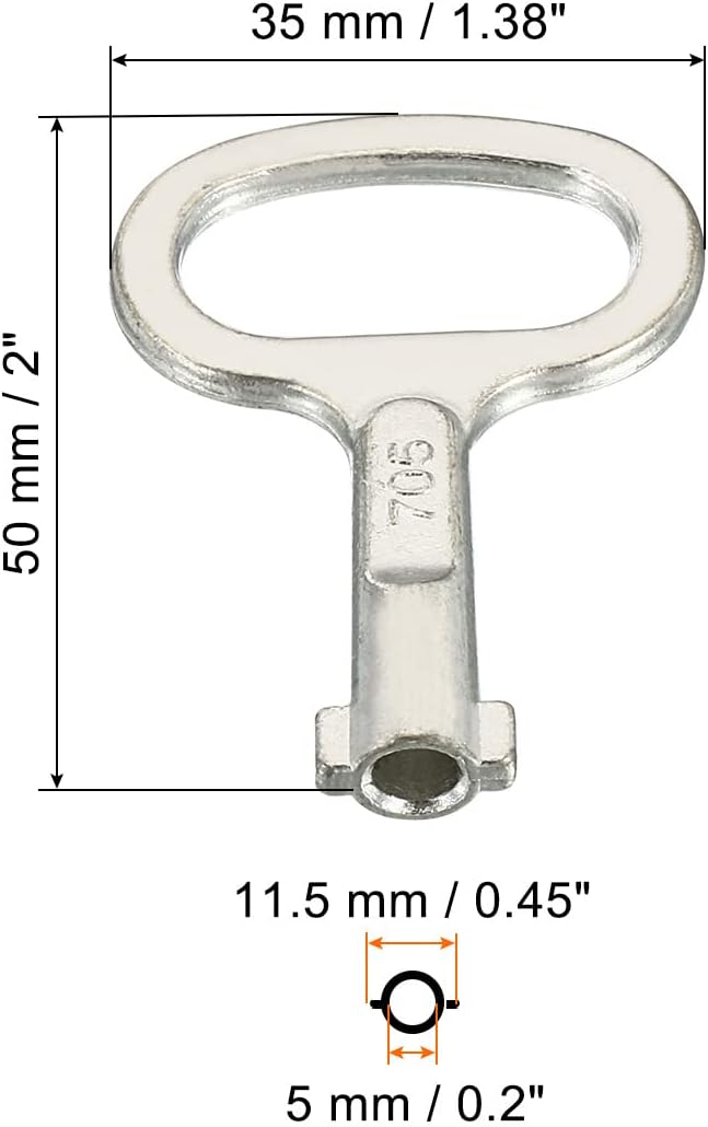 PATIKIL Llave inglesa con forma de llave, paquete de 8 llaves de interruptor de medidor de agua a gas para gabinete eléctrico para cerradura de