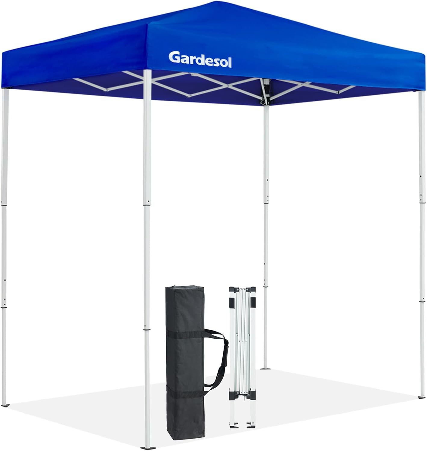 Gardesol E-Z – Tienda de campaña portátil para exteriores con bolsa de transporte y marco blanco, protección UV, de 6 x 4 pies, color azul