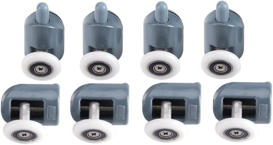 TOPINCN – Rodillos para puerta de ducha, doble inferior, poleas superiores, corredores, kit de repuesto para baño, 8 unidades (rueda individual)