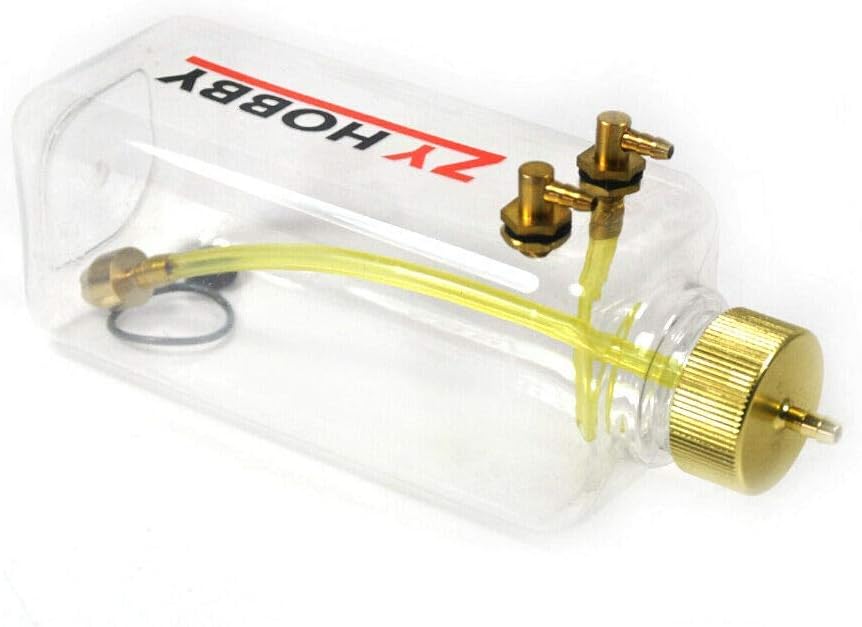 Tanque de combustible de gas RC 23.7 fl oz, botella de combustible ZYHOBBY para modelo de avión RC en plástico transparente de EE. UU