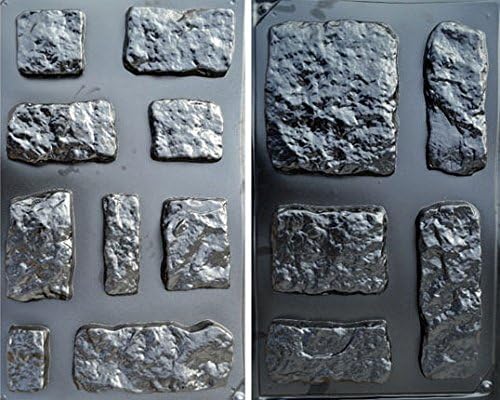 Juego de 14 moldes de plástico para hormigón yeso pared piedra azulejos moldes cemento # W16