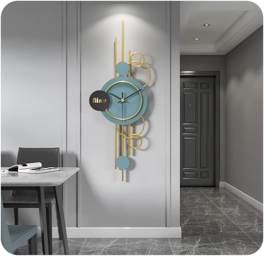 Reloj de pared – Reloj de pared grande para decoración de sala de estar, estilo nórdico, moderno, silencioso, sin tictac, funciona con pilas, sin