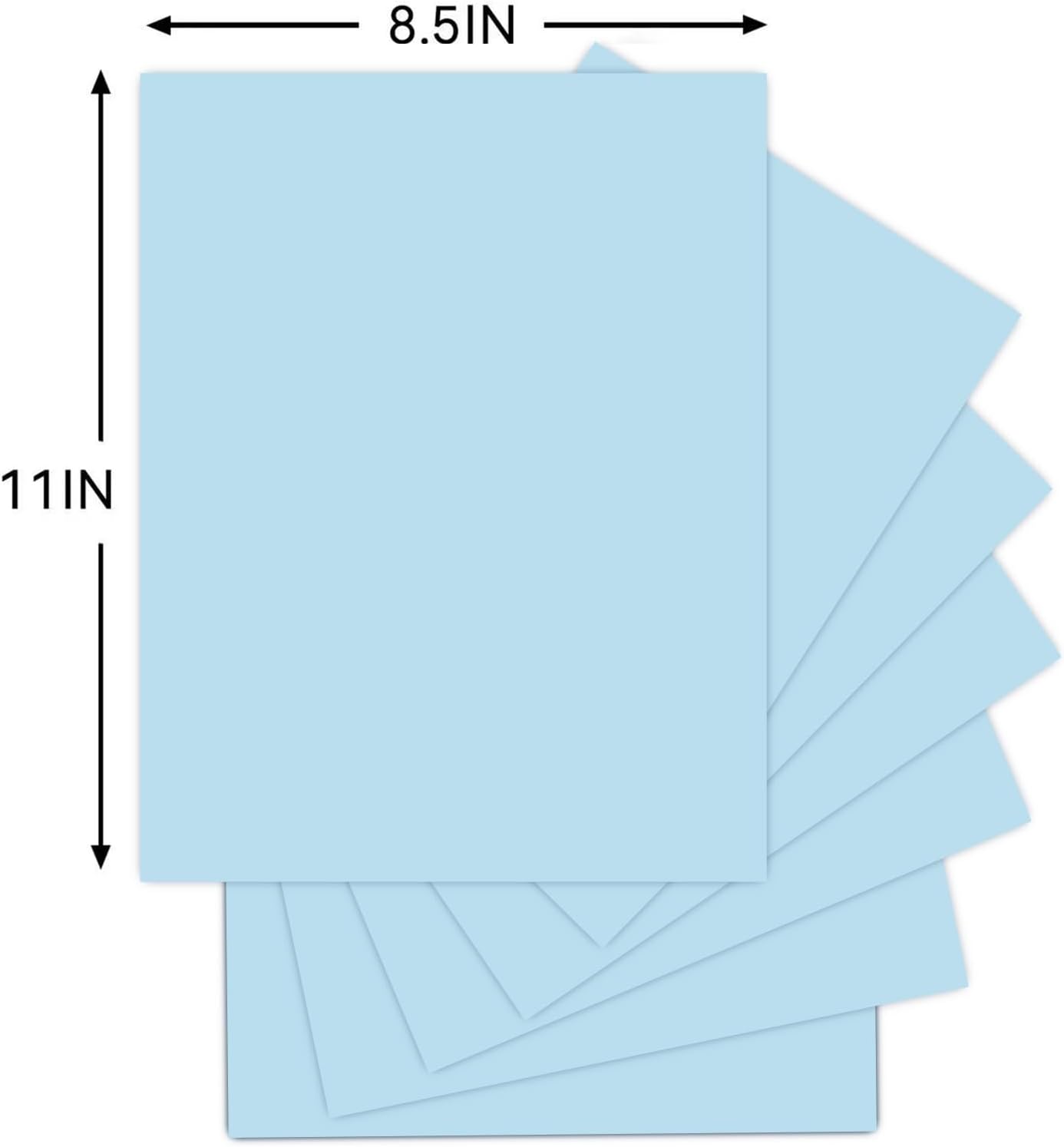 25 hojas de papel de cartulina azul claro, cartulina de 8.5 x 11 pulgadas para Cricut, papel de construcción grueso para hacer tarjetas, álbumes de