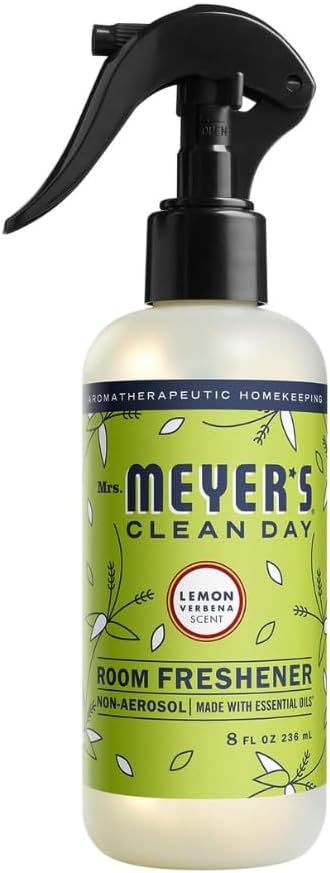 MRS. MEYER’S CLEAN DAY Variedad de aroma a verbena de limón, 1 ambientador de habitación de 8 onzas, 1 jabón líquido para platos de 16 onzas, 1