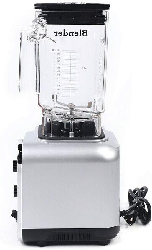 Licuadora insonorizada, 110 V, 2200 W, 1.5 L, licuadora comercial de jugo de frutas con carcasa de sonido silencioso para puré, trituración de