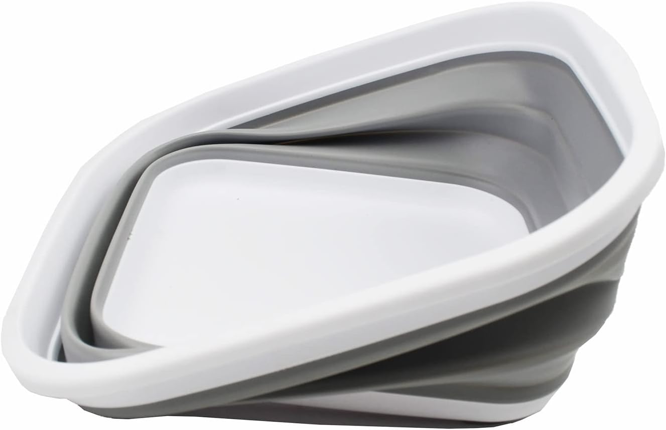 SAMMART Tina de lavado de plástico plegable de 5.5L (1.4 galones), lavabo de lavado portátil, bañera plegable, fácil almacenamiento, ahorra espacio,