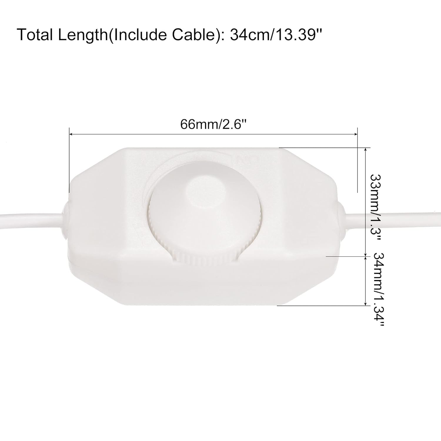 MECCANIXITY Interruptor de atenuación de tira LED de 5 V CC USB hembra a macho cable de extensión con controlador de interruptor giratorio para