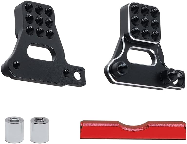 Soportes de choque Soporte de amortiguador de múltiples orificios Torre de aluminio para TRX4M Defender 118 RC Crawler Upgrades (rojo)