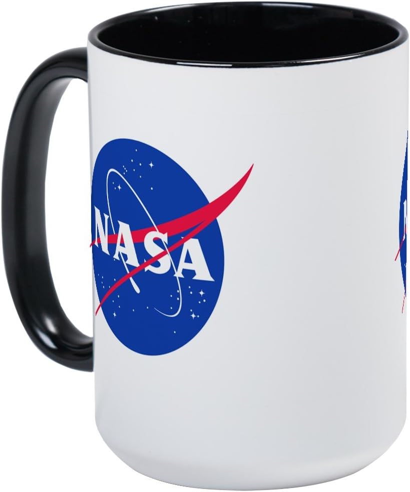 CafePress NASA – Taza grande de cerámica para café, 15 oz (15.0 fl oz)