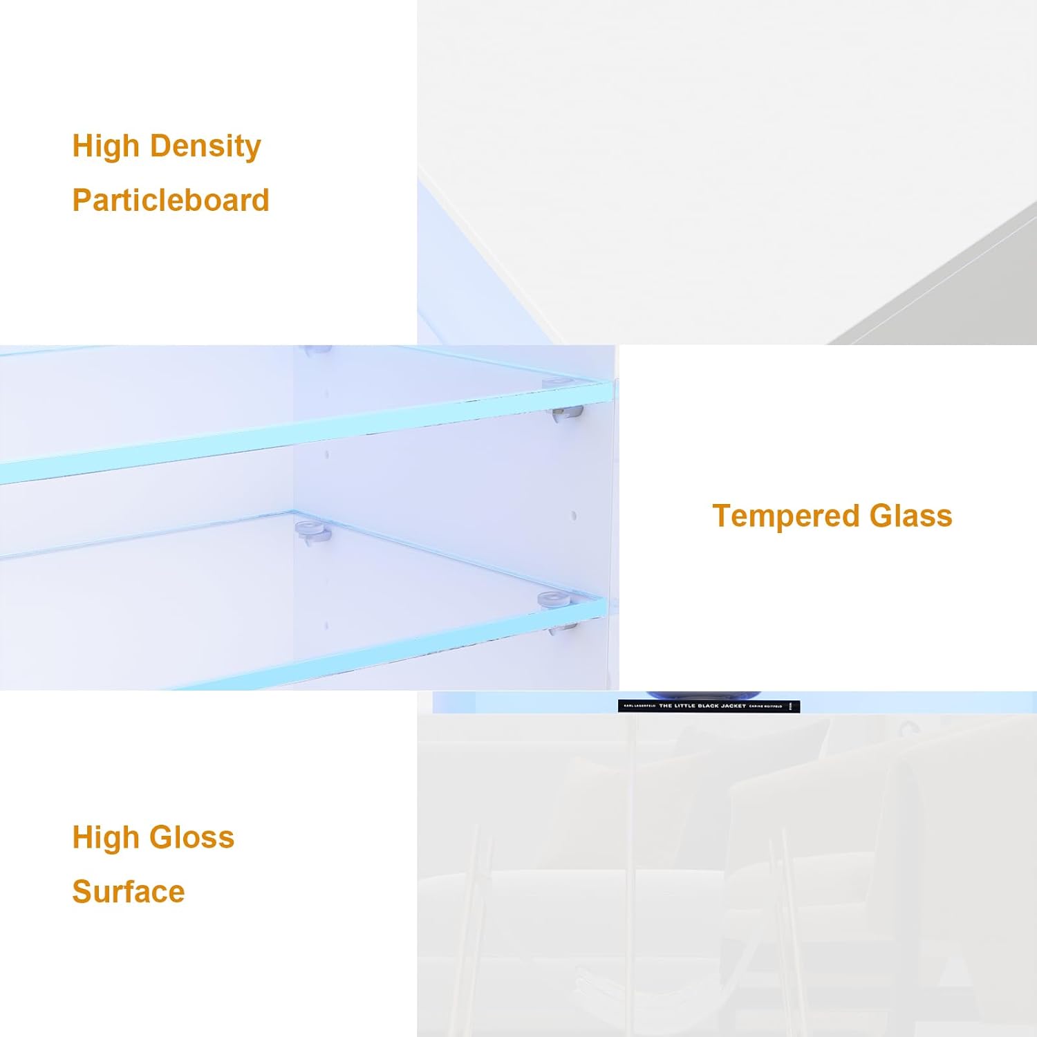 St.Mandyu Soporte de TV LED para TV de 6575 pulgadas, moderno centro de mesa de televisión con cajón y luces LED, centro de entretenimiento de alto