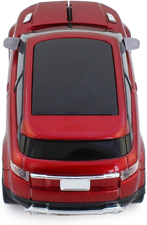 ECOiNVA Ratón inalámbrico para coche deportivo Ratón de computadora portátil de escritorio Ratones ópticos 2.4G (rojo)