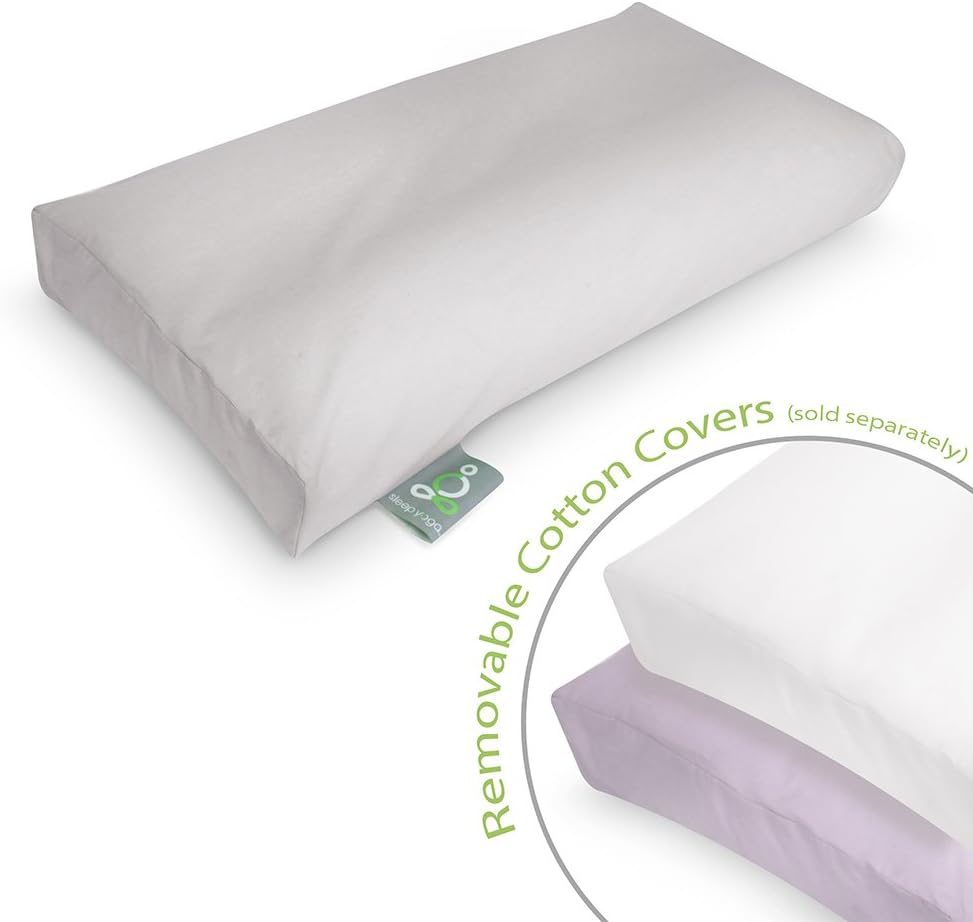 Sleep Yoga Almohada alternativa de plumón de diseño ergonómico para soporte de rodilla, hipoalergénica y lavable, 26 x 13 x 3 pulgadas, talla única,