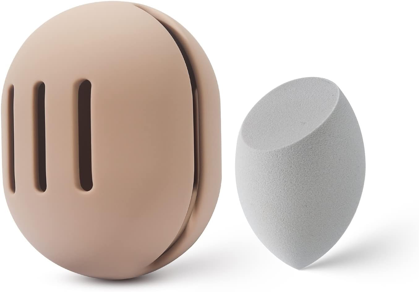 BEZOX Esponja de maquillaje con soporte, licuadora facial sin látex con estuche de silicona de alta calidad para mezclar bases líquidas, cosméticos,