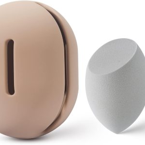 BEZOX Esponja de maquillaje con soporte, licuadora facial sin látex con estuche de silicona de alta calidad para mezclar bases líquidas, cosméticos, BEZOX Esponja de maquillaje con soporte, licuadora facial sin látex con estuche de silicona de alta calidad para mezclar bases líquidas, cosméticos,
