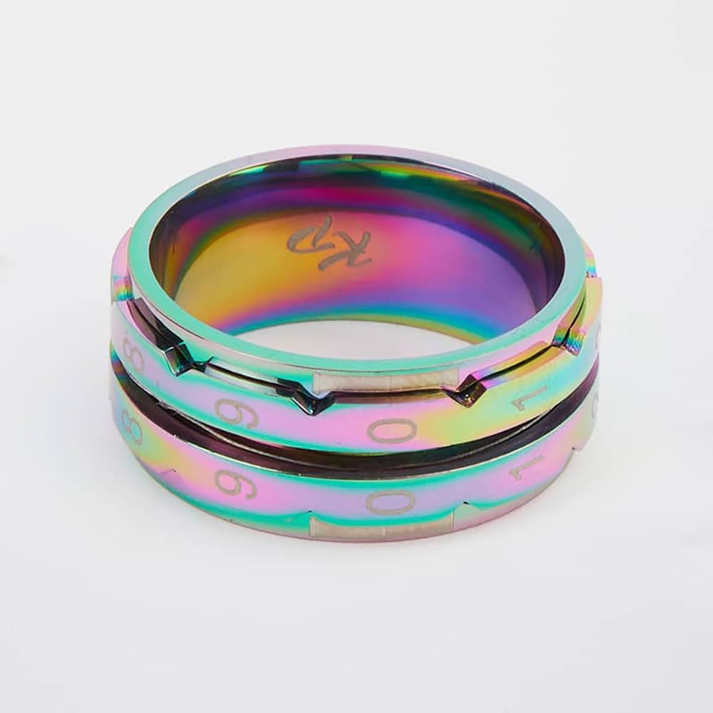 Yarn Ave Anillo de contador de filas de arco iris, accesorio de herramienta útil para tejer y ganchillo, herramienta manual de seguimiento de