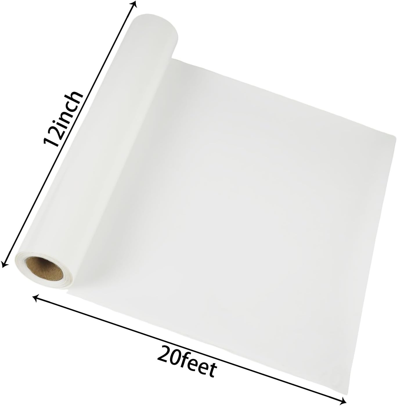 guangyintong Rollos de vinilo de transferencia de calor de soplo blanco, vinilo 3D de 12 pulgadas x 20 pies para planchar, para camisetas, vinilo