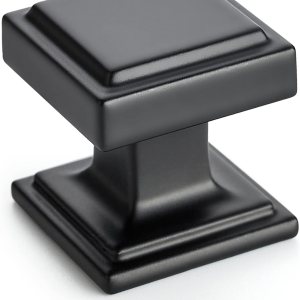 Home Expert Paquete de 25 pomos negros para gabinetes de cocina, pomos cuadrados negros para armarios y cajones de cocina color negro mate, Home Expert Paquete de 25 pomos negros para gabinetes de cocina, pomos cuadrados negros para armarios y cajones de cocina color negro mate,