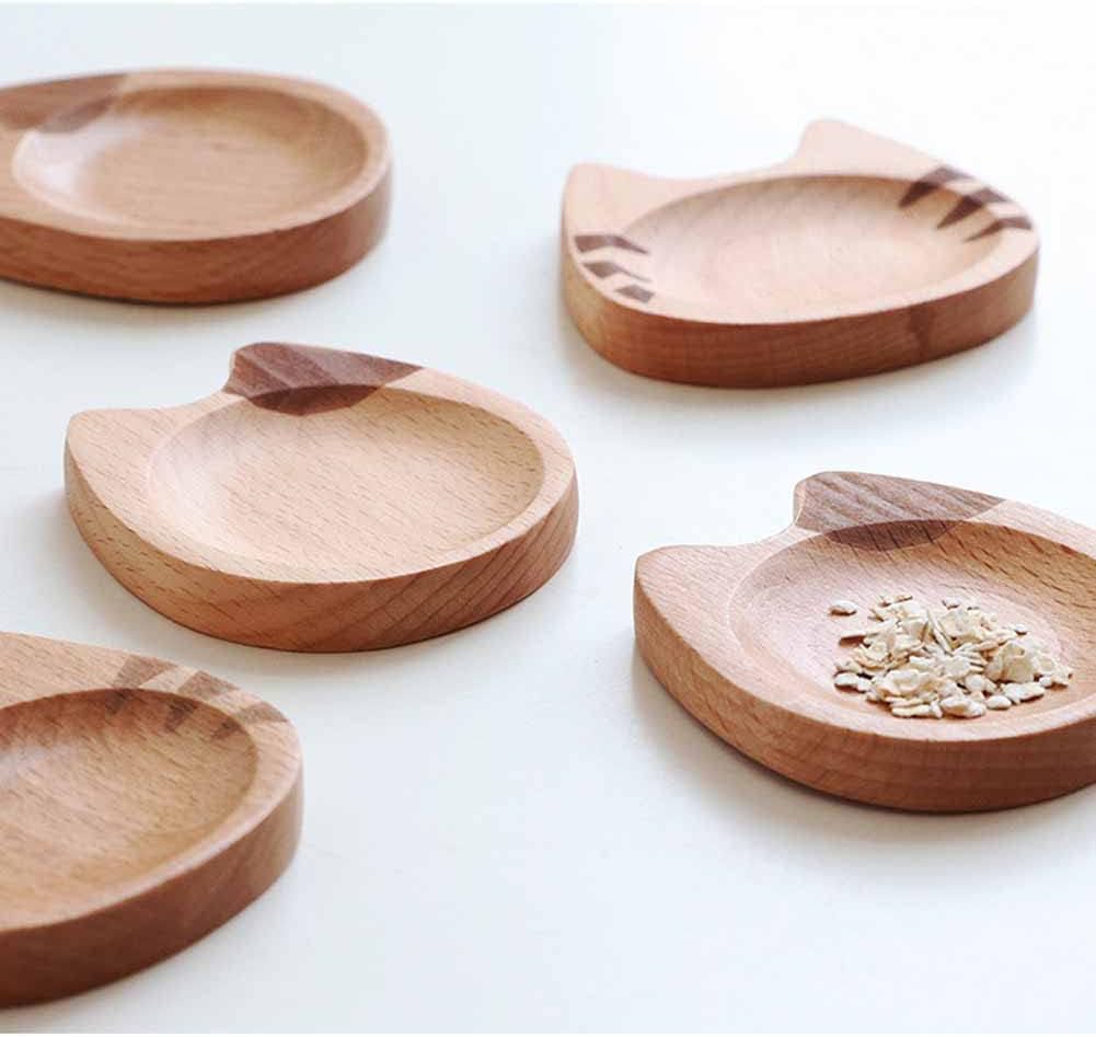 Cucharas de café de madera para gatos, 2 lindos gatos gatitos de madera para cucharas de café, soporte para cucharaditas, decoración de estación de