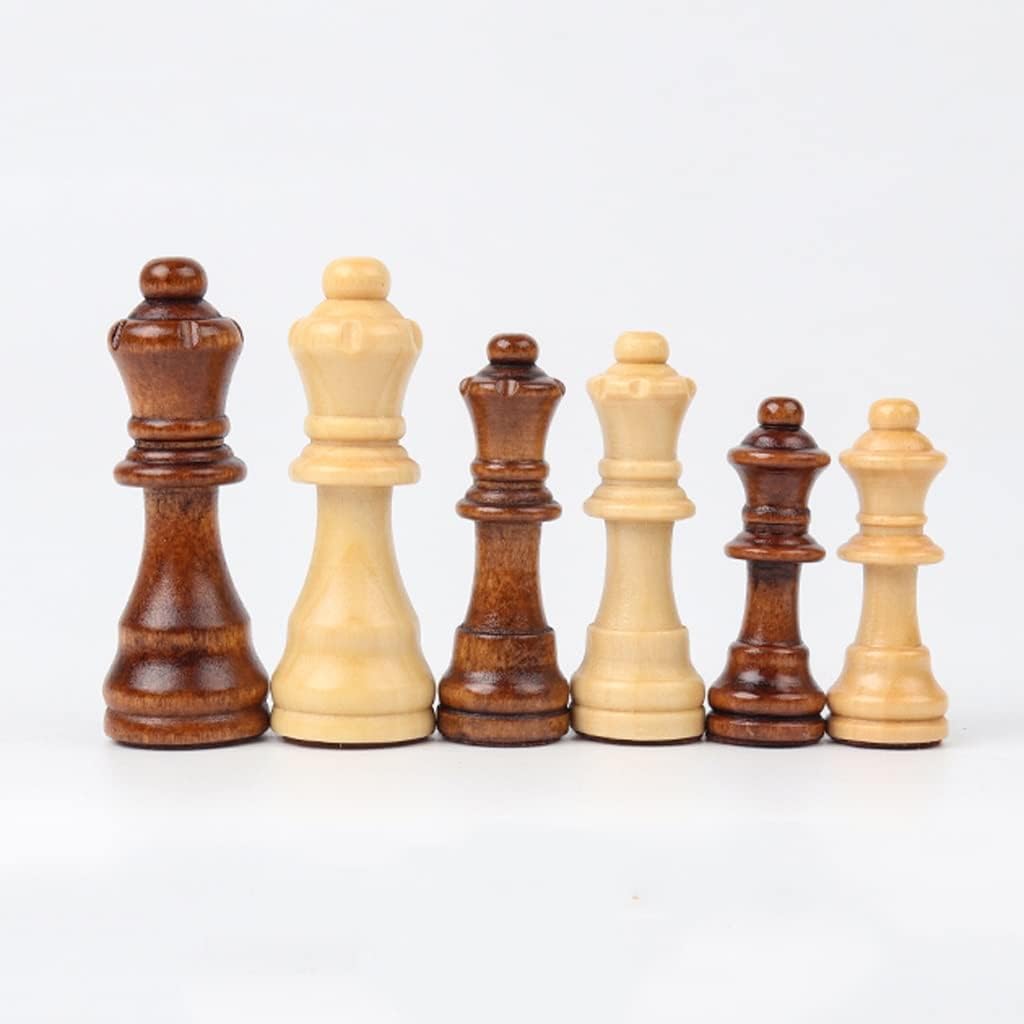 ROLTIN Juego de tablero de ajedrez magnético plegable de madera con ranuras de almacenamiento, juego de ajedrez portátil de viaje para adultos, 2
