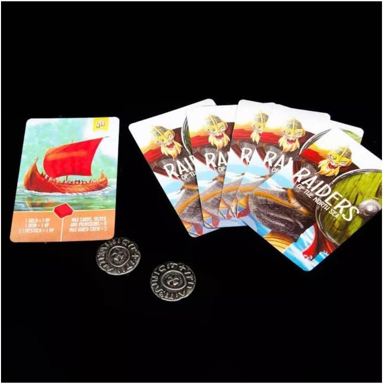 Renegade Games Studios Raiders of The North Seas Viking Edition, juego de mesa de estrategia, 2 a 4 jugadores, tiempo de juego de 30 minutos, para