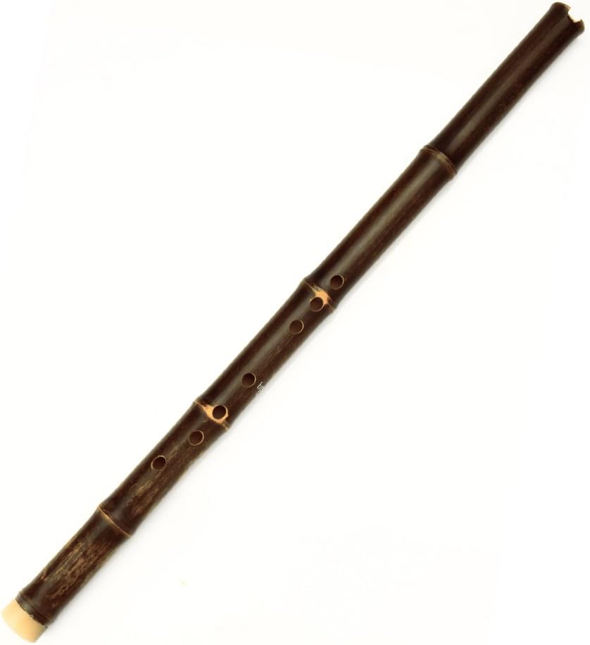 Flauta de bambú vertical marrón original Instrumento musical chino tradicional Xiao