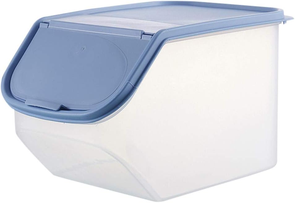 E – Juego de recipientes grandes de almacenamiento de alimentos con tapas, plástico sin BPA para cocina y despensa, organizador de plástico para