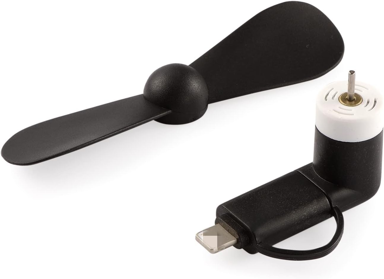 Mini ventilador de teléfono celular, 6 paquetes de ventiladores 2 en 1 para teléfonos móviles compatibles con iPhoneiPadAndroid SmartphoneTablet