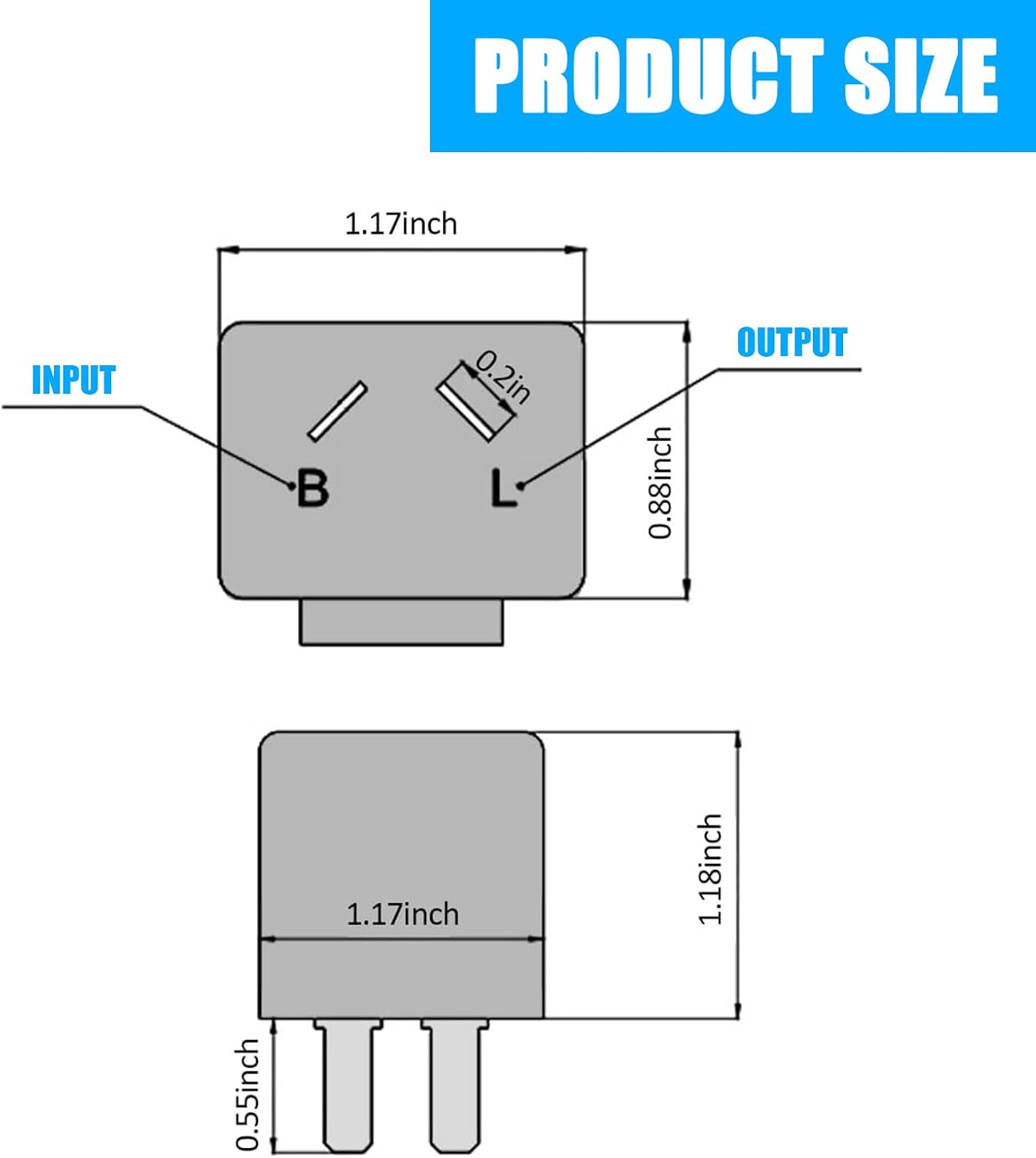 ZBGUN 4 relés intermitentes de 2 pines para automóvil, LED de 12 V de velocidad ajustable, señal de giro súper intermitente, relé de advertencia de