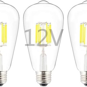 OPALRAY Bombilla LED de entrada de 12 V 24 V CC de 8 W, estilo ST21 (ST64), regulable con atenuador de 12 V CC, luz blanca neutra brillante de 4000 OPALRAY Bombilla LED de entrada de 12 V 24 V CC de 8 W, estilo ST21 (ST64), regulable con atenuador de 12 V CC, luz blanca neutra brillante de 4000