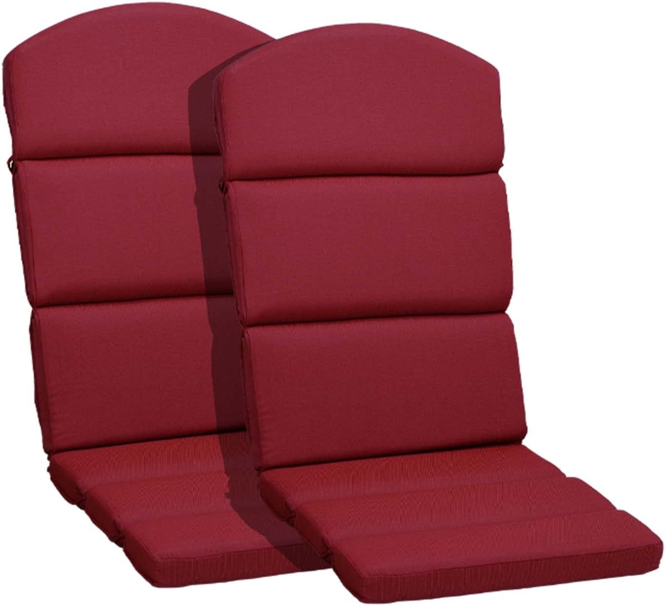 BPS Olifen – Juego de 2 cojines para sillas de patio, cojines de respaldo alto para patio con lazos, 52 x 20 x 2.75 pulgadas, funda de tela Olifen