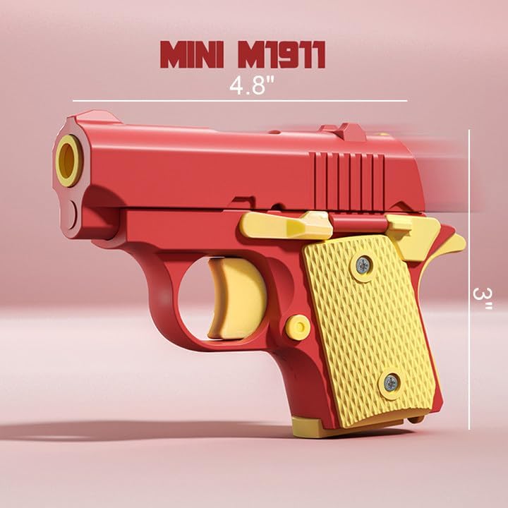 Mini pistola pequeña 1911 impresa en 3D, juguetes de pistola pequeña de plástico para niños, juguetes EDC, juguetes sensoriales, juguetes reductores