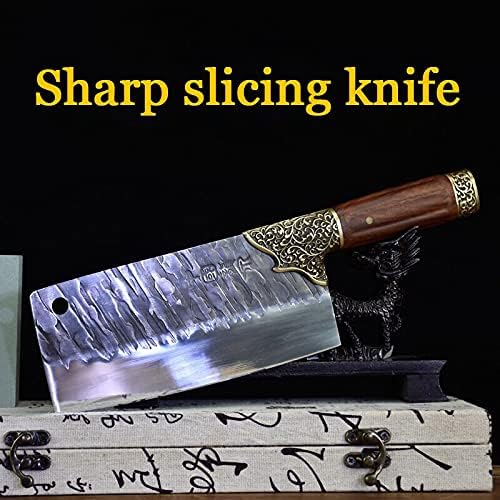 Cuchillo de carnicero de carne, Longquan fantasma mano para cortar filo afilado cuchillo de cocina forjado a mano cuchillos domésticos cuchillo de