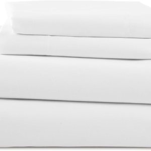 Martex Juego de sábanas de algodón de 225 hilos de 4 piezas tamaño Queen, 1 sábana bajera, 1 sábana encimera, 2 fundas de almohada, calidad de Martex Juego de sábanas de algodón de 225 hilos de 4 piezas tamaño Queen, 1 sábana bajera, 1 sábana encimera, 2 fundas de almohada, calidad de