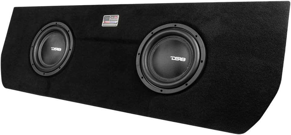 DS18 ENS-TUNDRA210LDA Carcasa Toyota Tundra con 2 subwoofers de 10 pulgadas, 1200 W, RMS 2400 W Max y 1 amplificador monobloque, caja sellada