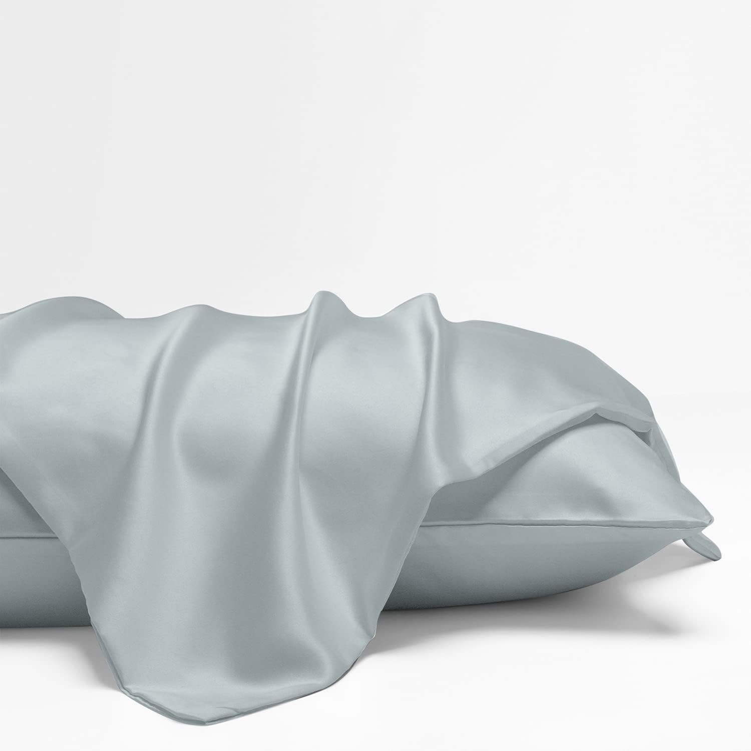 NTBAY – Fundas de almohada de satén con cremallera, súper suaves y lujosas fundas de almohada