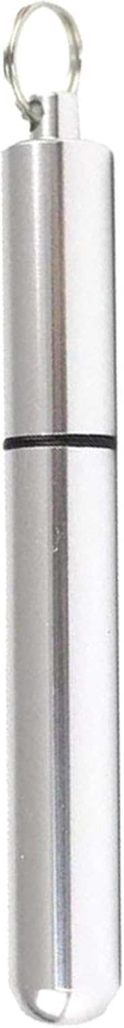 Recipiente para palillos de dientes al aire libre, contenedor de pastillero de acero inoxidable ecológico, portátil, reutilizable, botella de sello