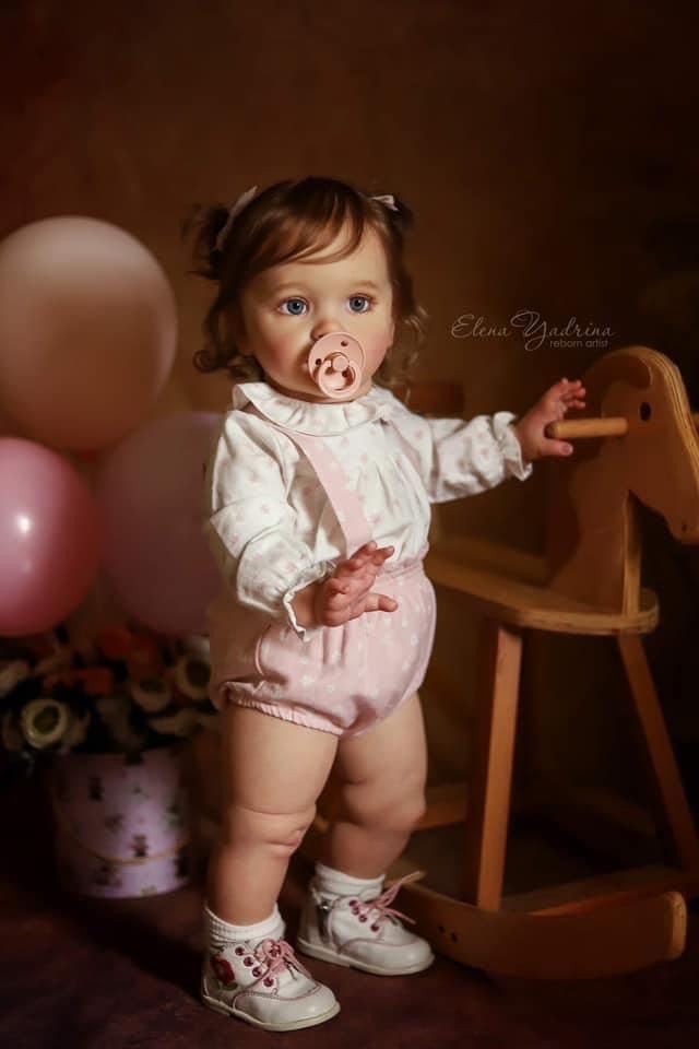 iCradle Muñeca de bebé Reborn de 26 pulgadas, muñeca de princesa recién nacida, realista, de vinilo suave, de aspecto real, muñeca de bebé recién