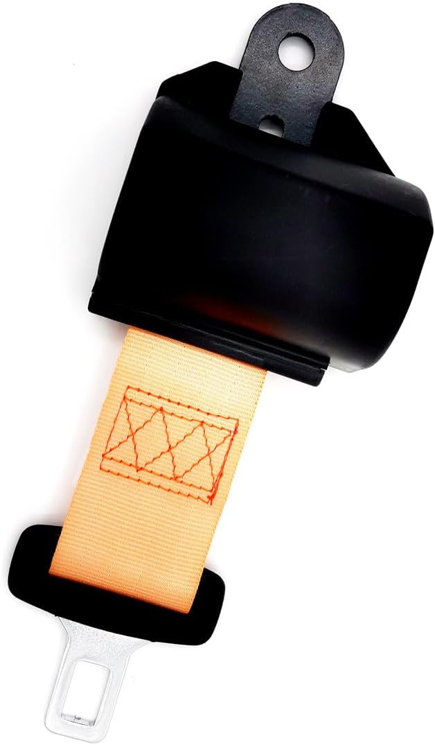 Cinturón de seguridad universal para carretilla elevadora y se adapta a tractor cortacésped buggy retráctil naranja 46 pulgadas nuevo